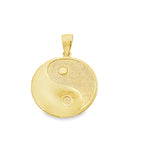 10K Yellow Gold Yin & Yang Pendant 0.8Dwt