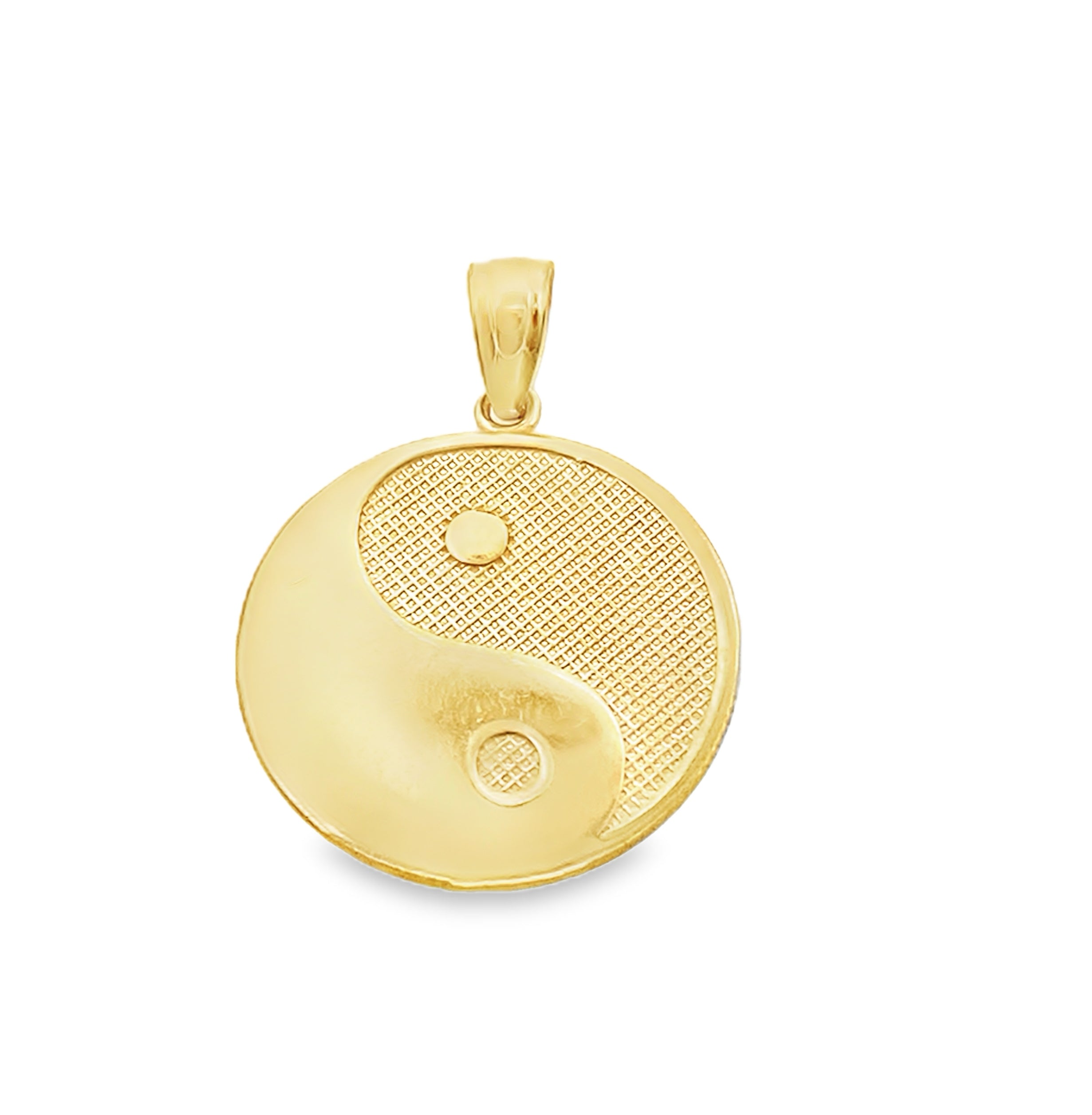 10K Yellow Gold Yin & Yang Pendant 0.8Dwt