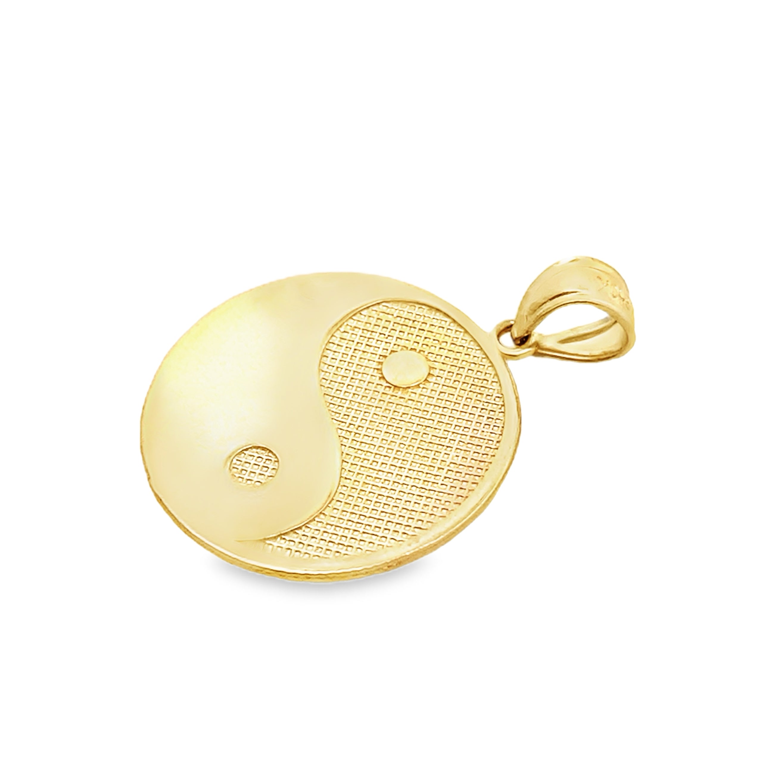 10K Yellow Gold Yin & Yang Pendant 0.8Dwt