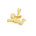 10K Yellow Gold Angel Guadian Pendant 0.8Dwt