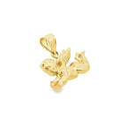 10K Yellow Gold Angel Guadian Pendant 0.8Dwt