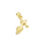 10K Yellow Gold Shoe Pendant 0.8Dwt