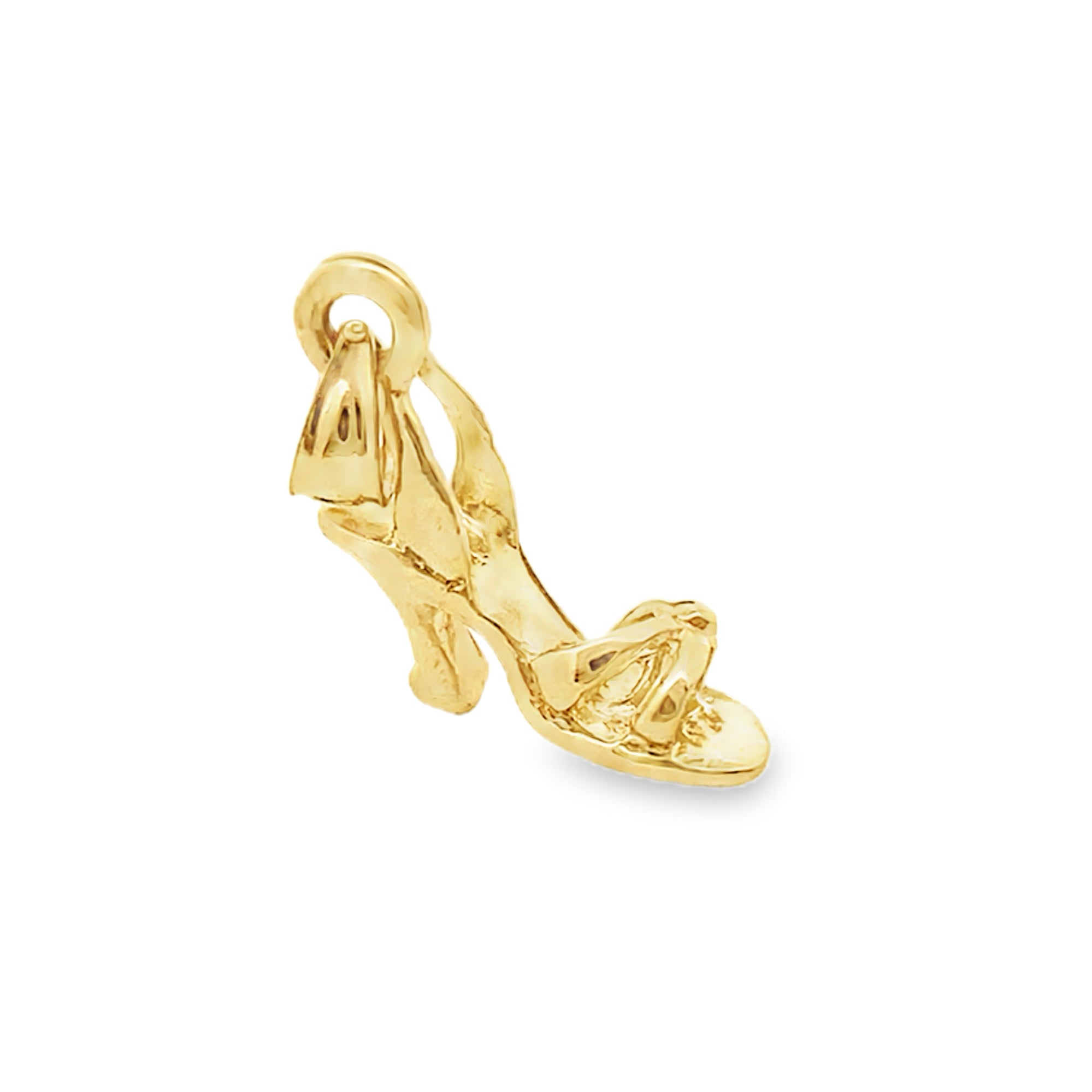 10K Yellow Gold Shoe Pendant 0.8Dwt