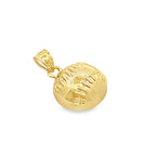 10K Yellow Gold Baseball Pendant 1.7Dwt