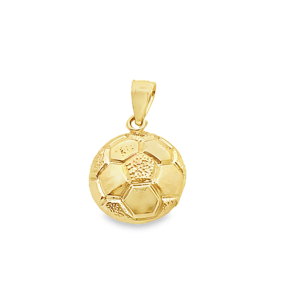 10K Yellow Gold Football Pendant 1.0Dwt