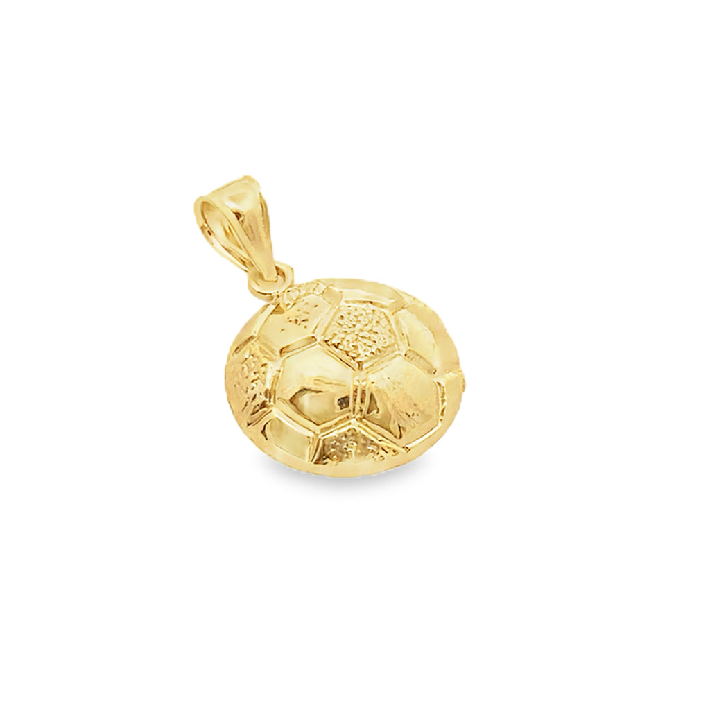 10K Yellow Gold Football Pendant 1.0Dwt