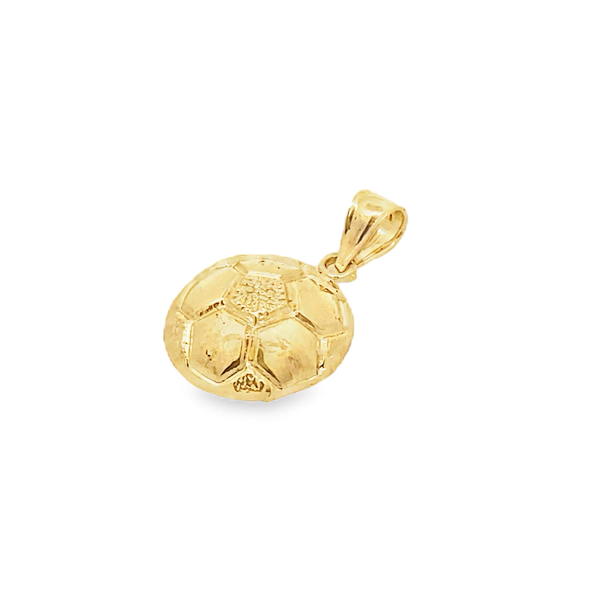 10K Yellow Gold Football Pendant 1.0Dwt