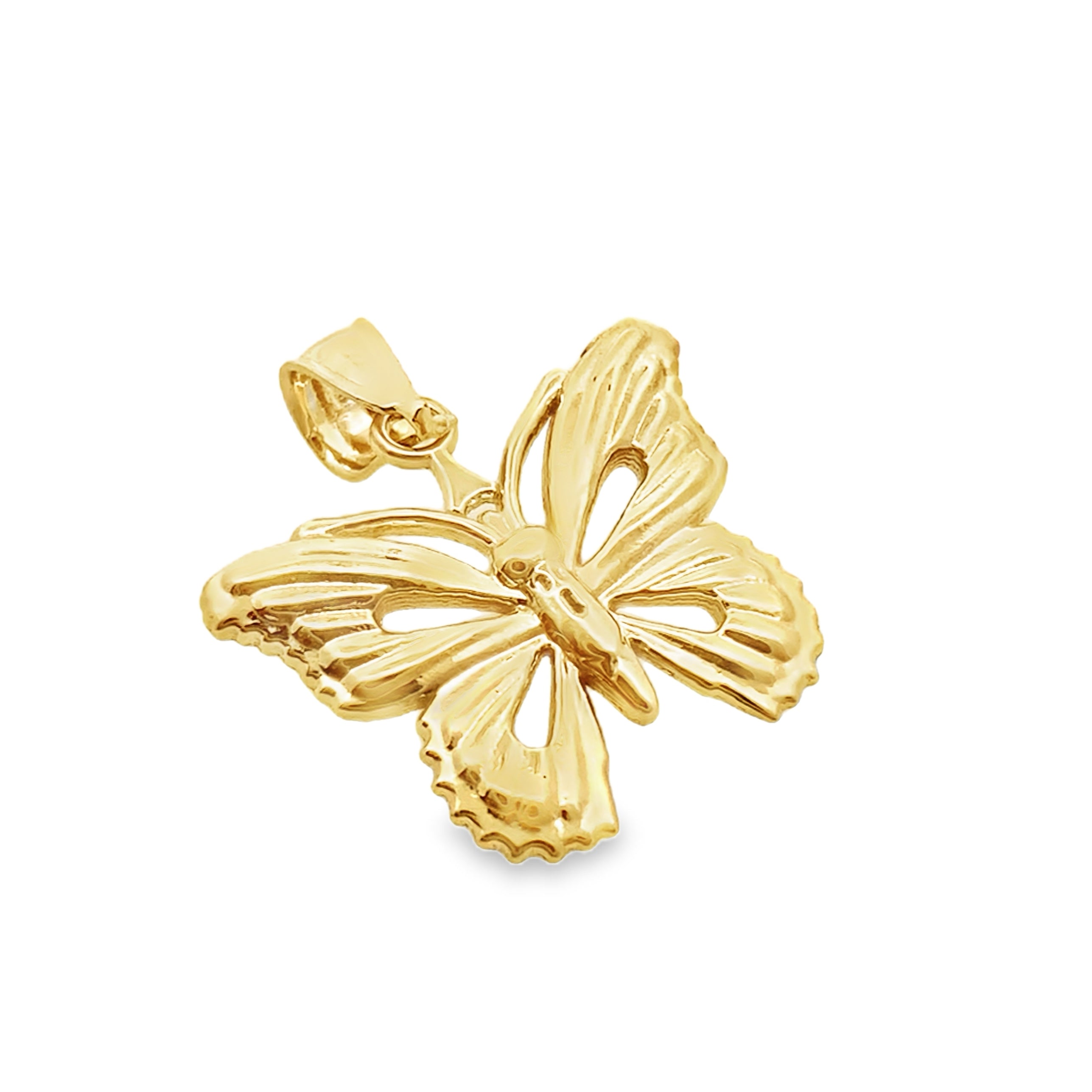 10K Yellow Gold Butterfly Pendant 1.1Dwt