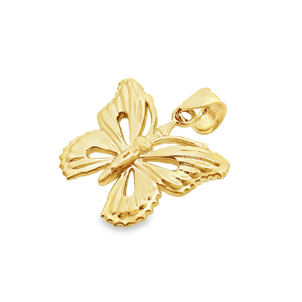 10K Yellow Gold Butterfly Pendant 1.1Dwt