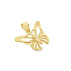 10K Yellow Gold Butterfly Pendant 0.4Dwt