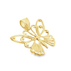 10K Yellow Gold Butterfly Pendant 0.7Dwt