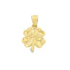 10K Yellow Gold Four Leaf Clover Pendant 0.3Dwt