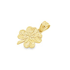 10K Yellow Gold Four Leaf Clover Pendant 0.3Dwt