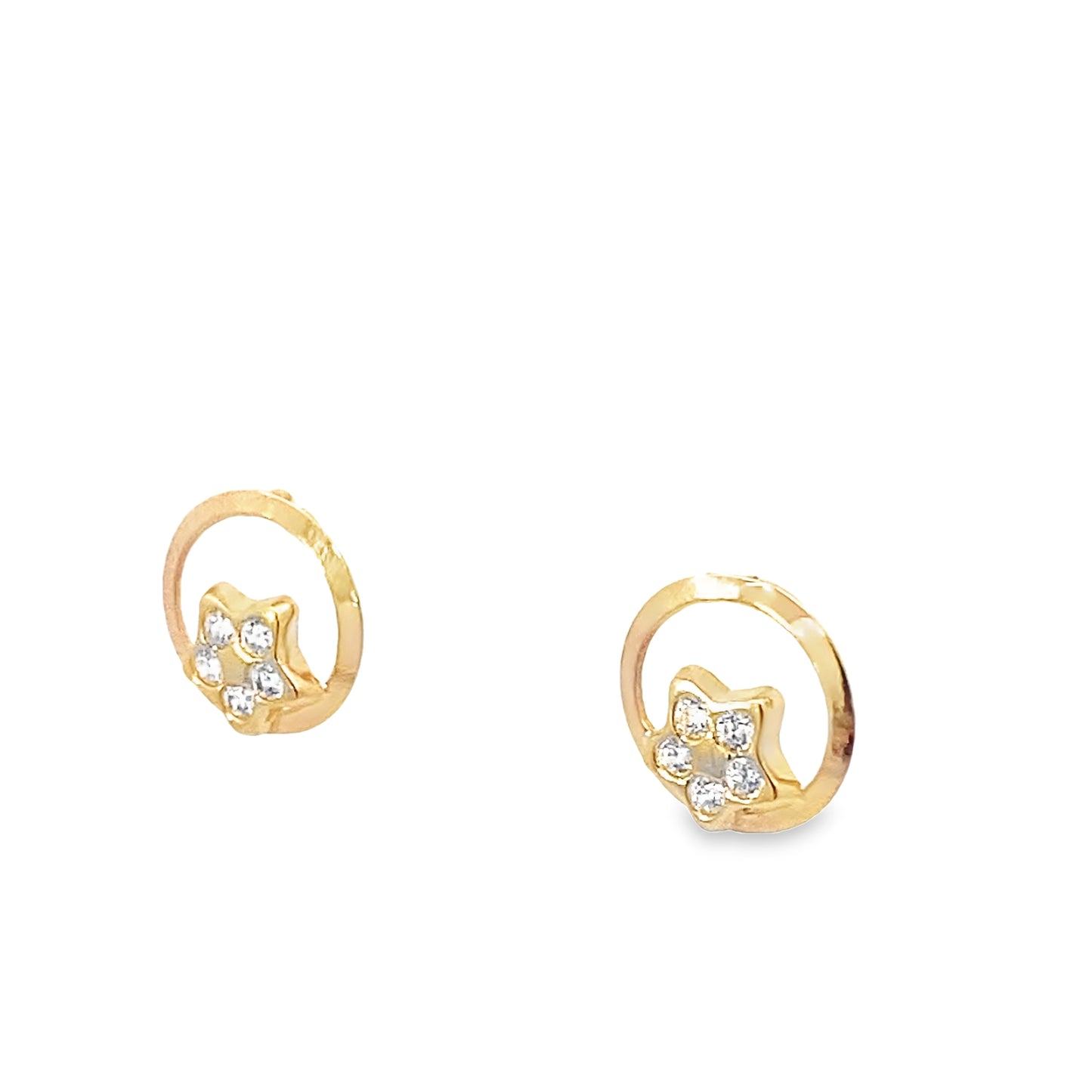 14K Yellow Gold Stud Earrings