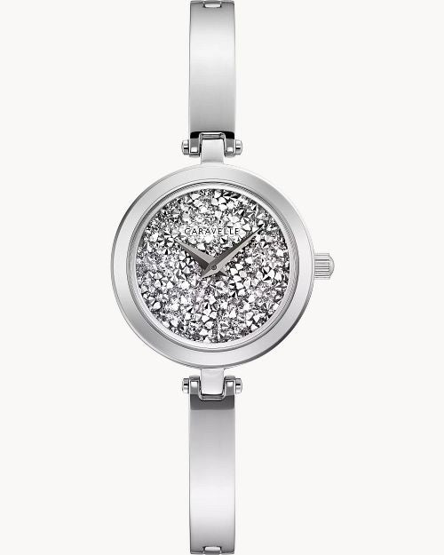 Silver-Tone Dial Stainless Steel Bangle Modern 43L211