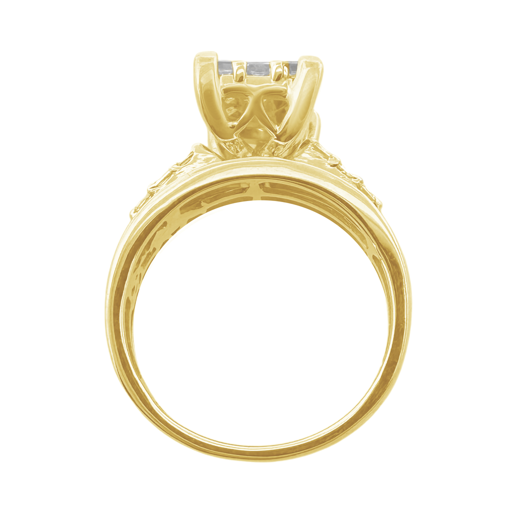 1.15Ctw 10K Yellow Gold Diamond Engagement Ring Size 7 2.9Dwt