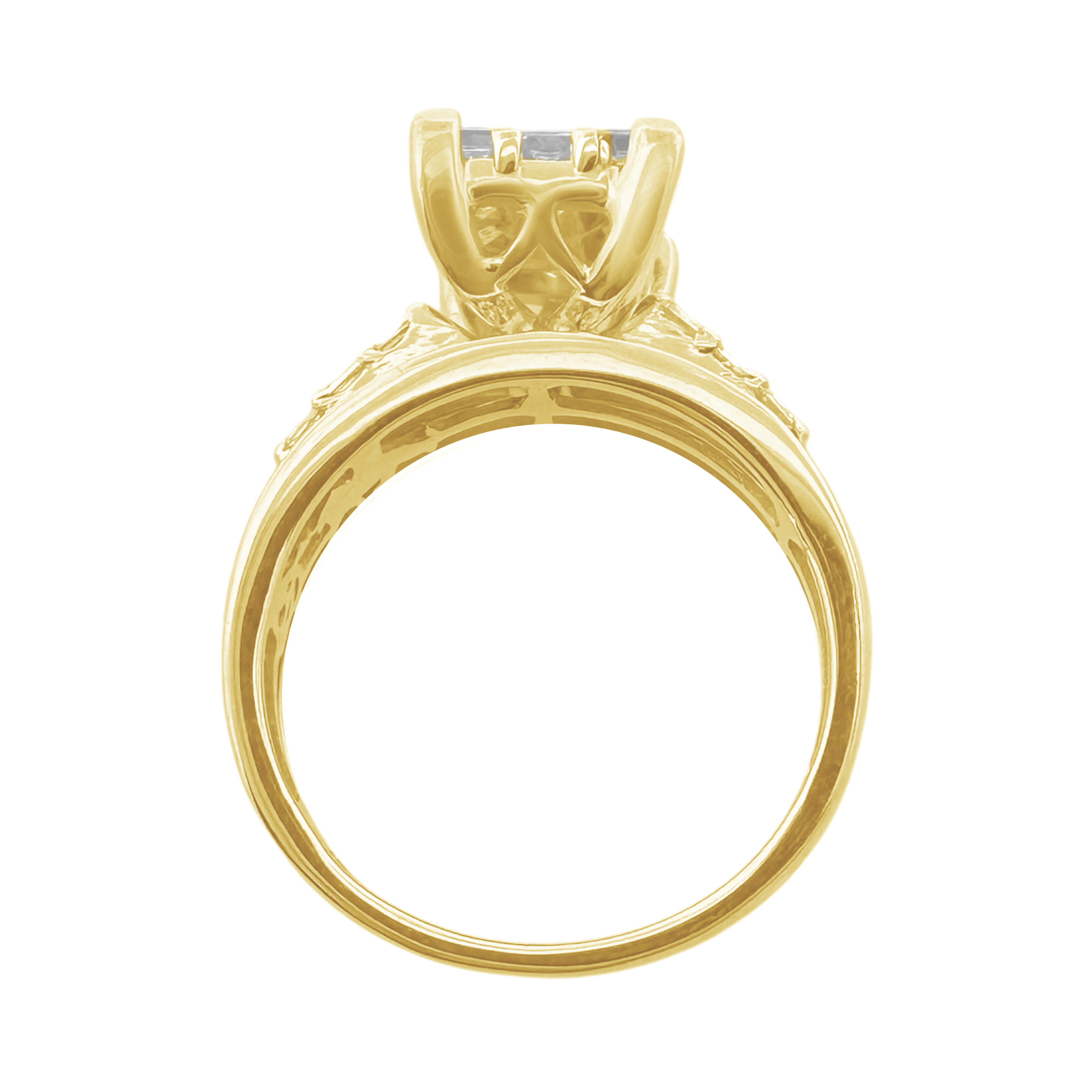 1.15Ctw 10K Yellow Gold Diamond Engagement Ring Size 7 2.9Dwt