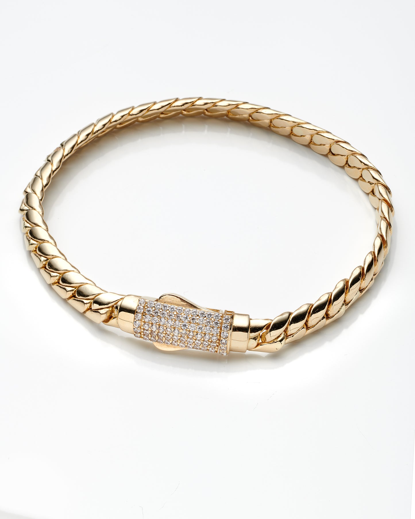14K Yellow Gold Ladies Fancy Hollow Bracelet 7In 6.1Dwt