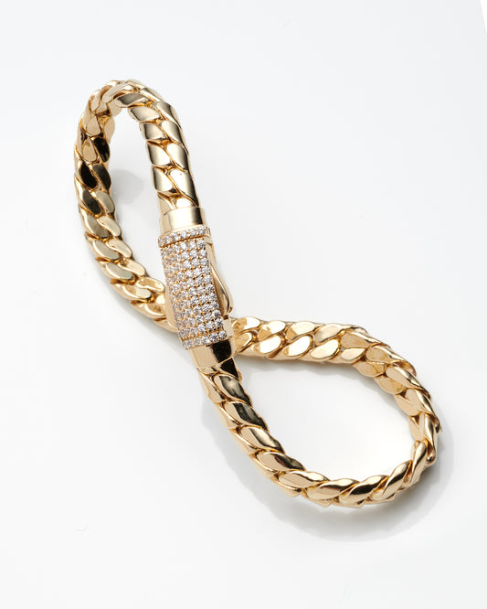 14K Yellow Gold Ladies Fancy Hollow Bracelet 7In 6.1Dwt