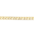 14K Yellow Gold Woven Stampado Link Bracelet 7.5In 7.2Dwt