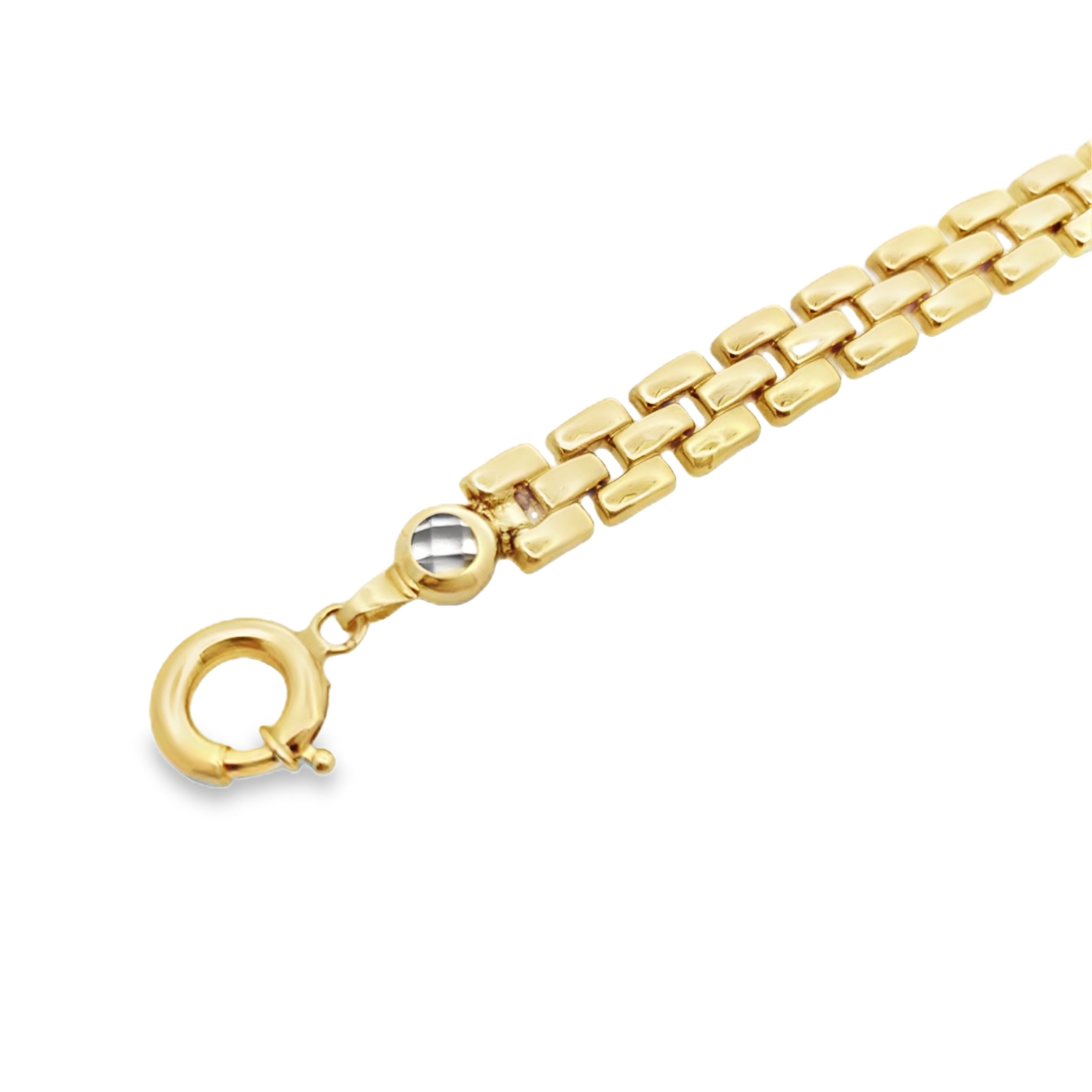 14K Yellow Gold  Fancy Link Bracelet 7.5In 6.3Dwt