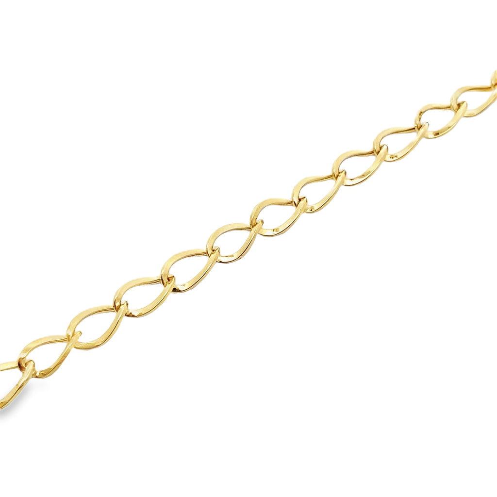 10K Yellow Gold Free Form Link Bracelet 6Mm 7In 1.7Dwt