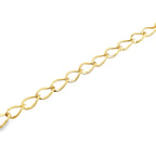 10K Yellow Gold Free Form Link Bracelet 6Mm 7In 1.7Dwt