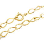 10K Yellow Gold Free Form Link Bracelet 6Mm 7In 1.7Dwt