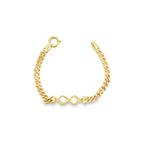 10K Yellow Gold Cuban Link W/Infinity Bracelet 6Mm 7In 4.9Dwt