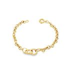 10K Yellow Gold Fancy Link Bracelet 7In 2.7Dwt