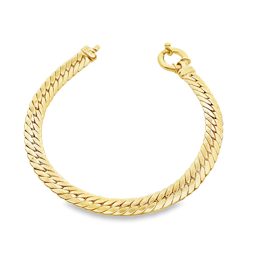 10K Yellow Gold Miami Herringbone Bracelet 7Mm 7.25In 5.6Dwt