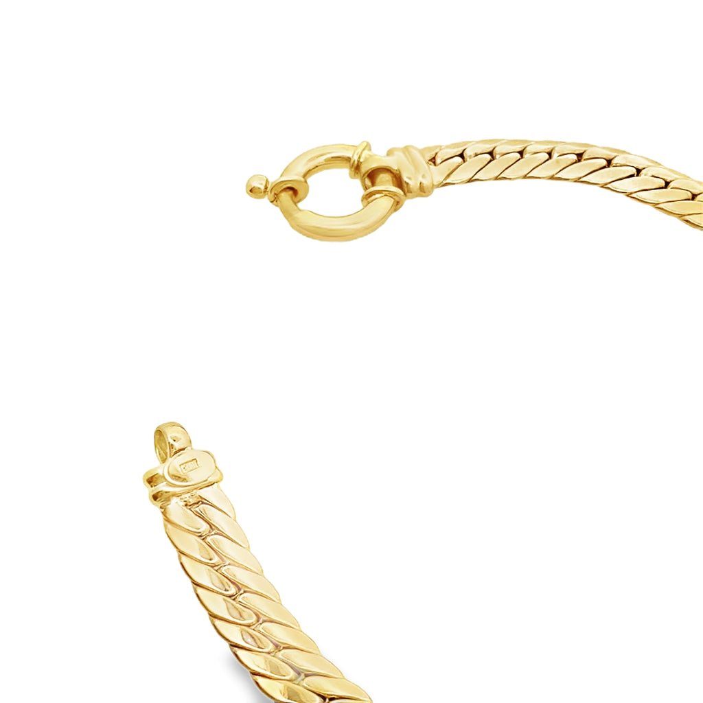 10K Yellow Gold Miami Herringbone Bracelet 7Mm 7.25In 5.6Dwt