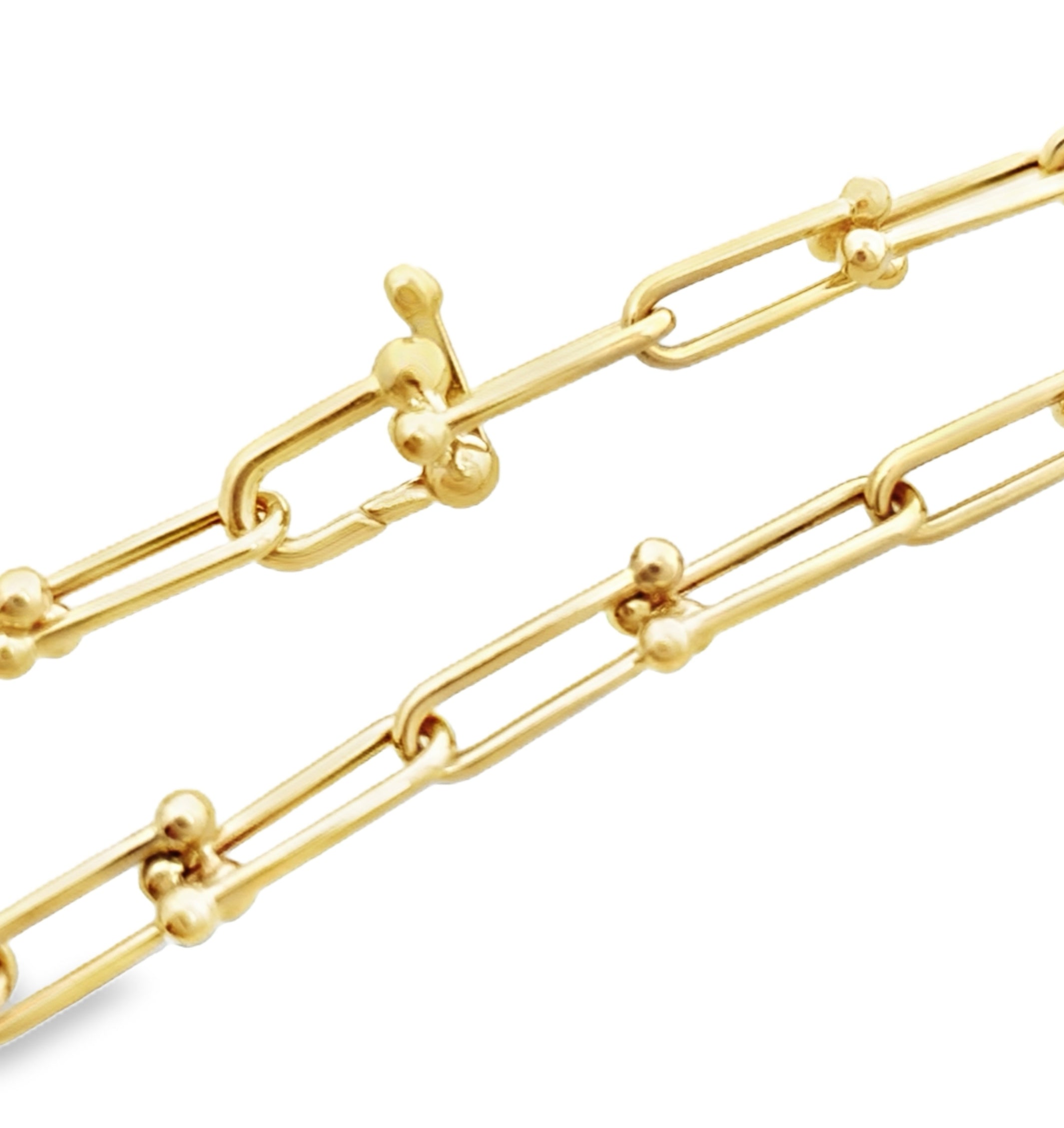 14K Yellow Gold Stirrup Bracelet 7.5In 3.4Dwt