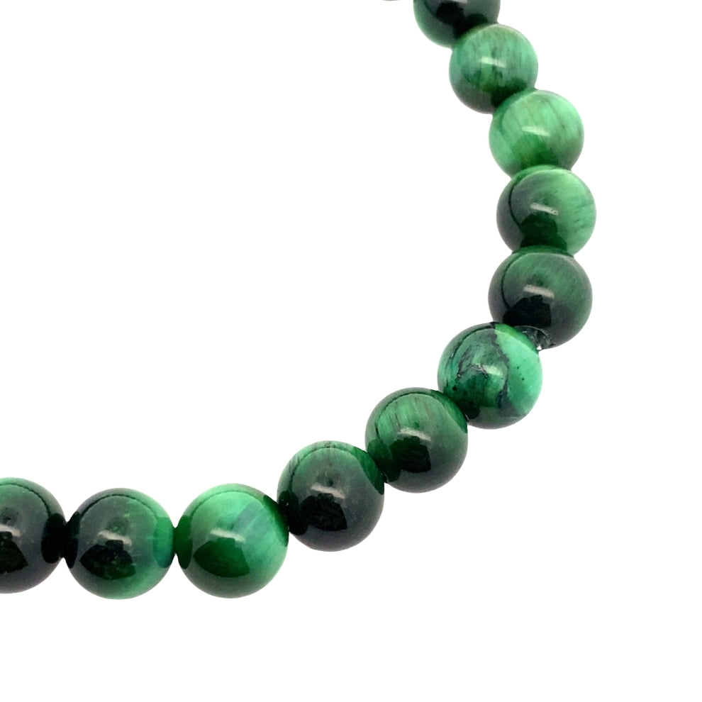 Green Tiger's Eye 8Mm Stretch 25 Bead Bracelet 8.2In