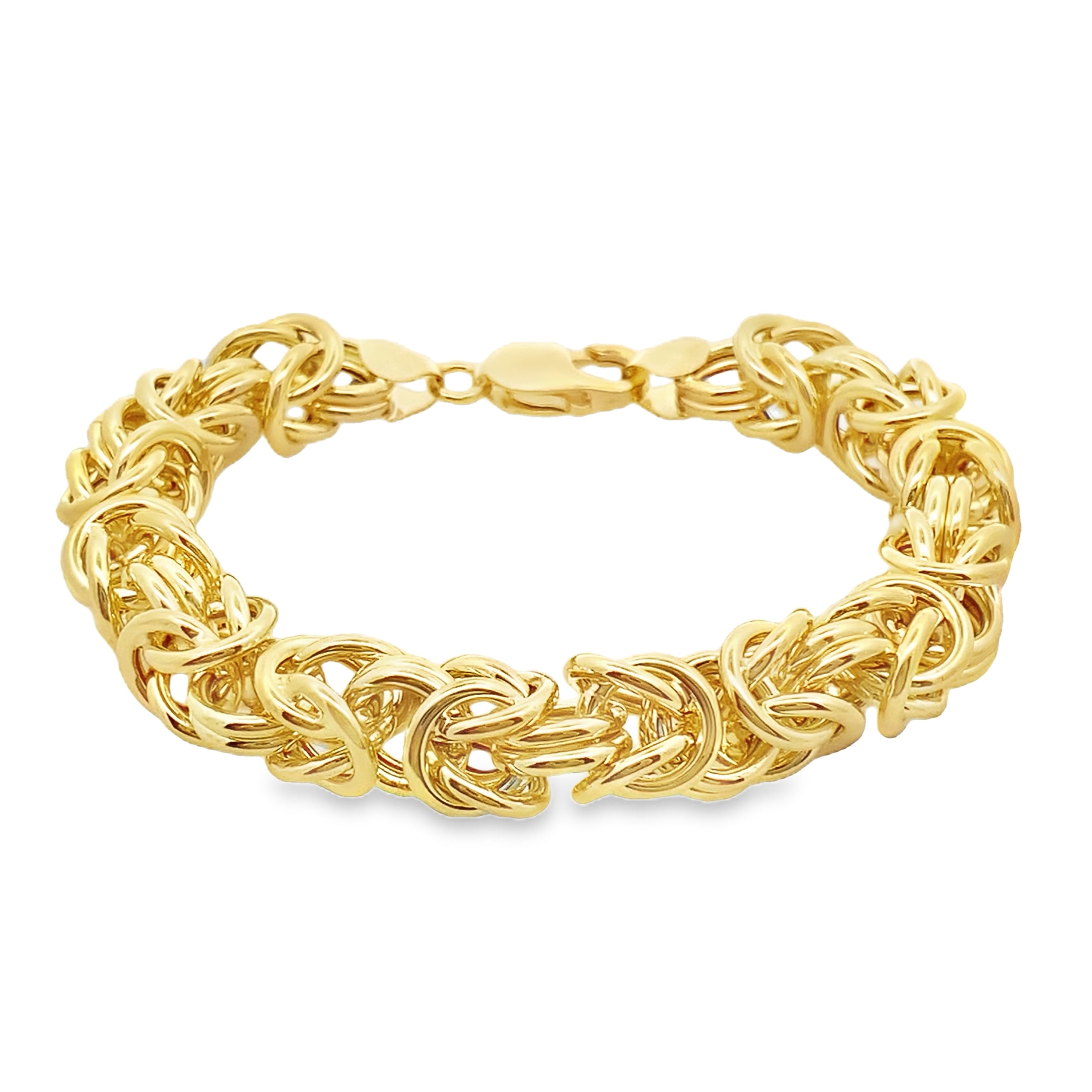 10K Yellow Gold Free Form Link Bracelet 7.75In 10.8Dwt