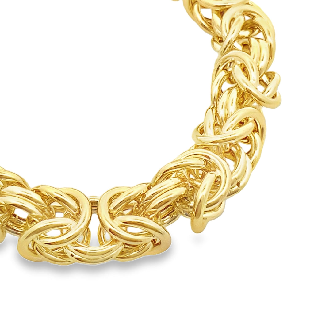 10K Yellow Gold Free Form Link Bracelet 7.75In 10.8Dwt