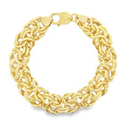 10K Yellow Gold Free Form Link Bracelet 7.75In 10.4Dwt