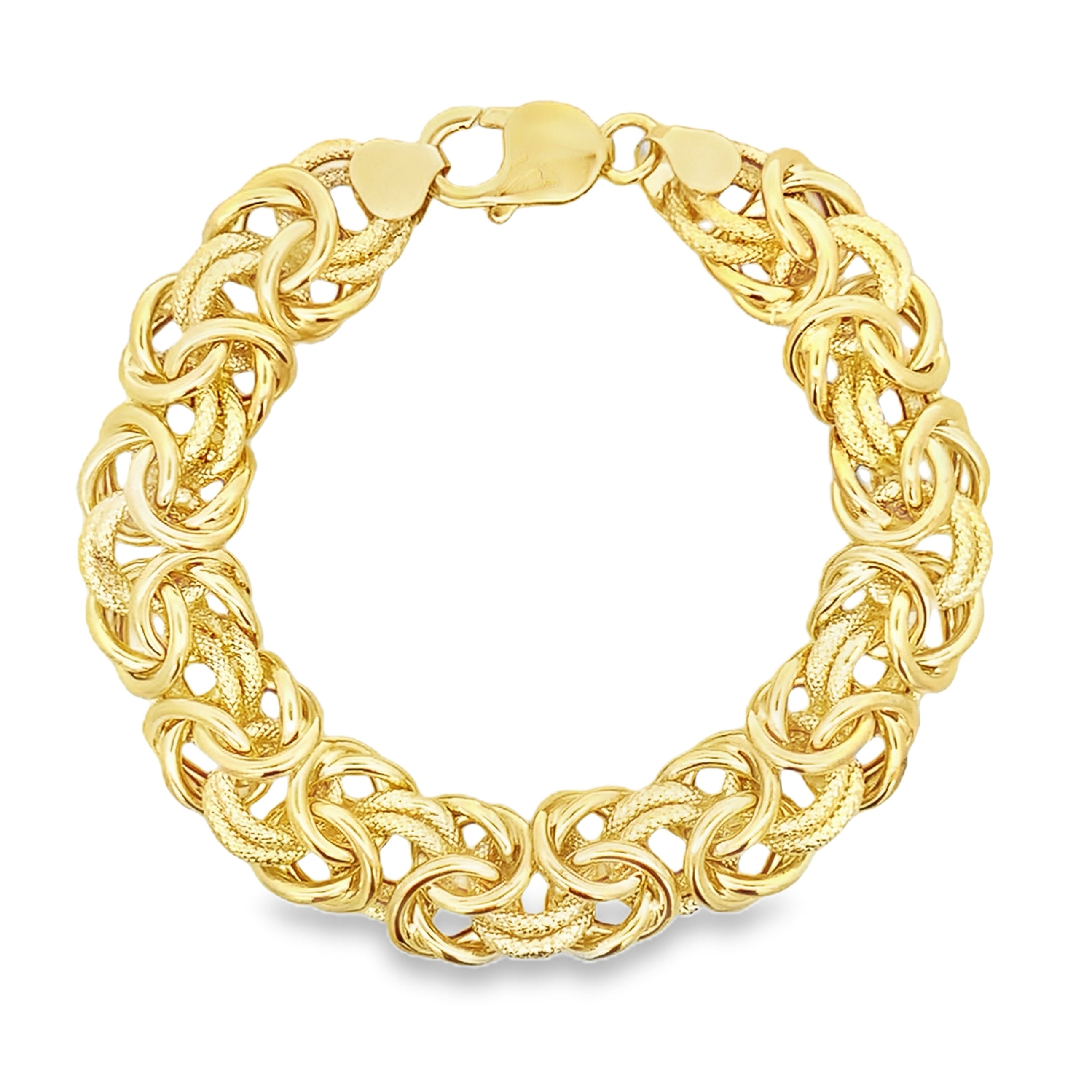 10K Yellow Gold Free Form Link Bracelet 7.75In 10.4Dwt