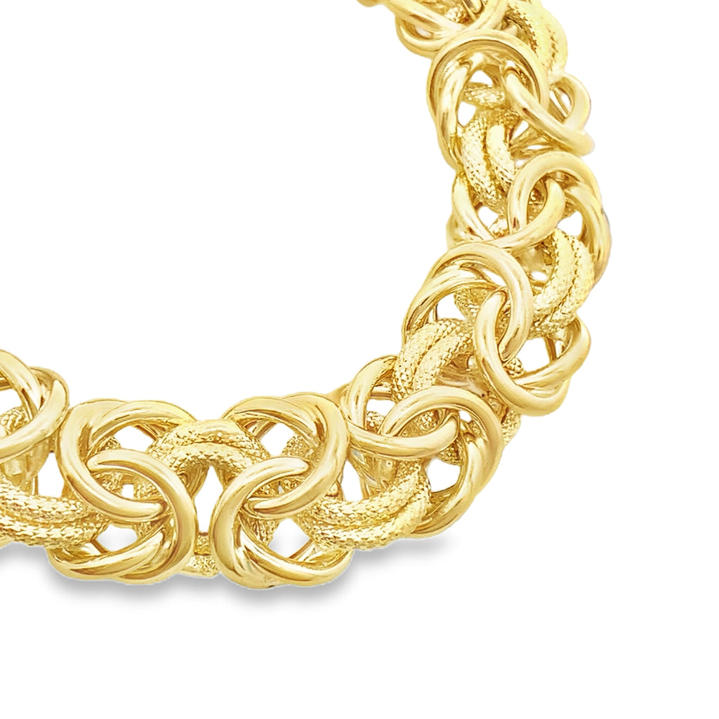 10K Yellow Gold Free Form Link Bracelet 7.75In 10.4Dwt