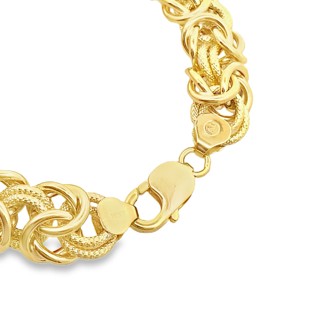 10K Yellow Gold Free Form Link Bracelet 7.75In 10.4Dwt