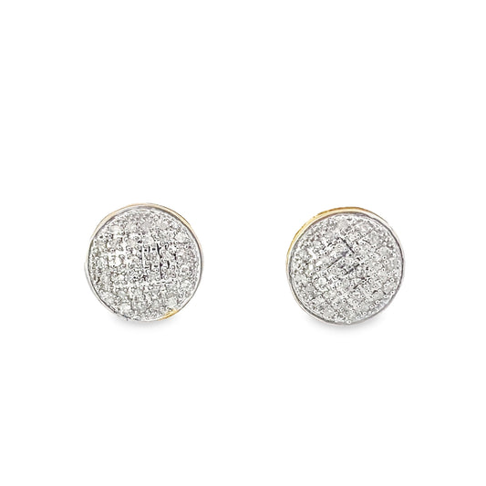 0.25Ctw 10K Yellow Gold Round Diamond Stud Earrings
