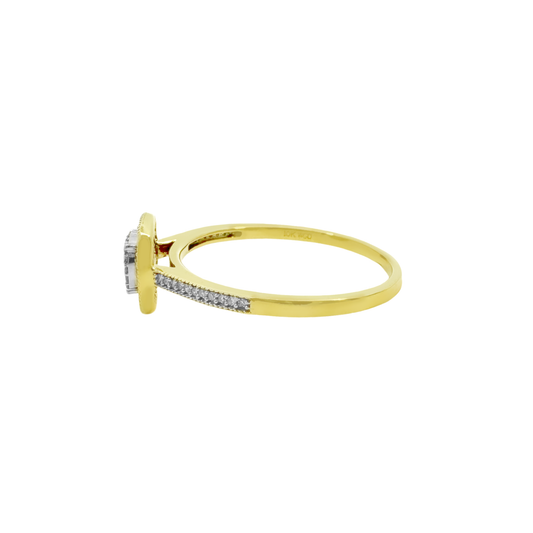 10K Yellow Gold Diamond Engagement Ring Size 10 1.5Dwt