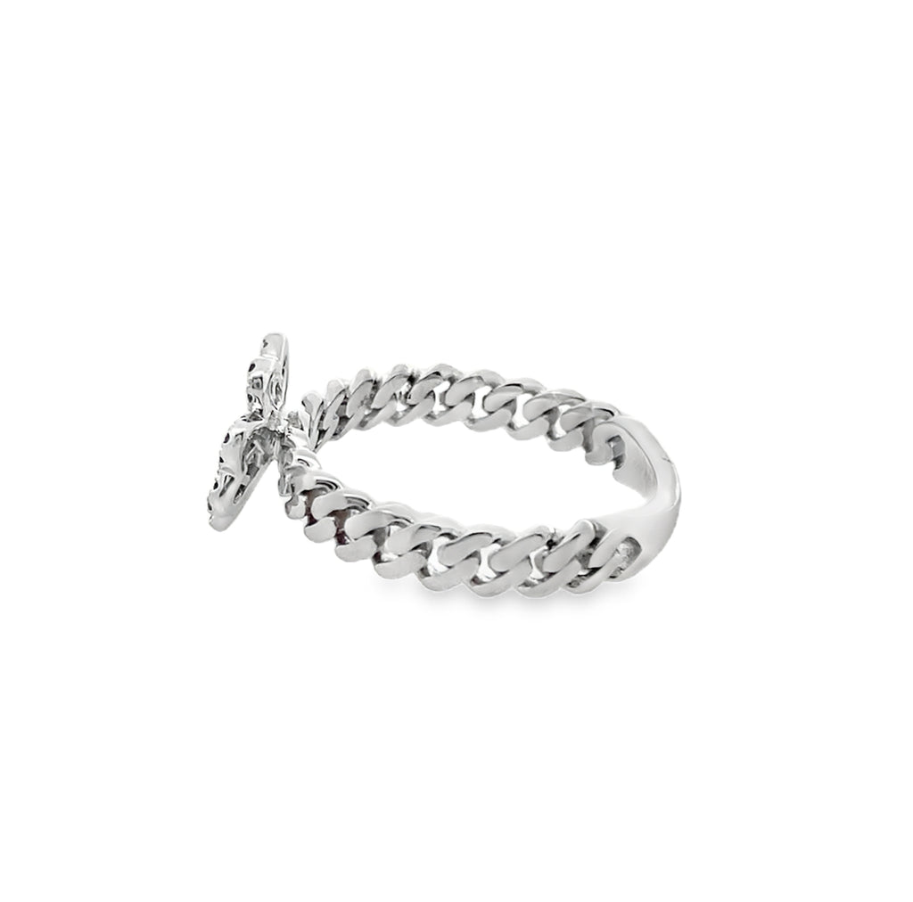 0.25Ct 14K White Gold Diamond Fashion Ring Size 7 1.9Dwt