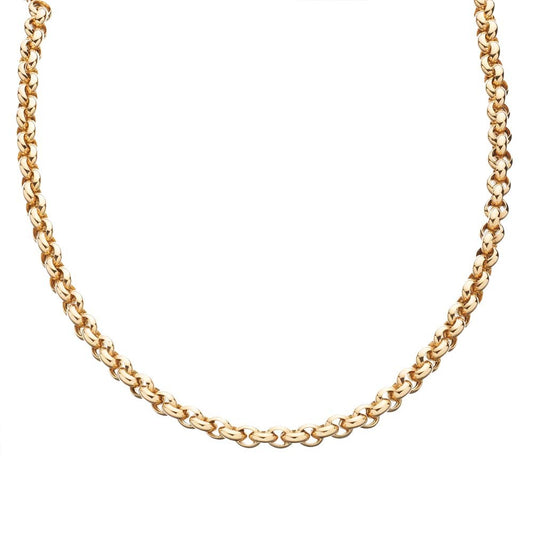 14K Yellow Gold Rolo Link Necklace 8.5Mm 17In 20.9Dwt
