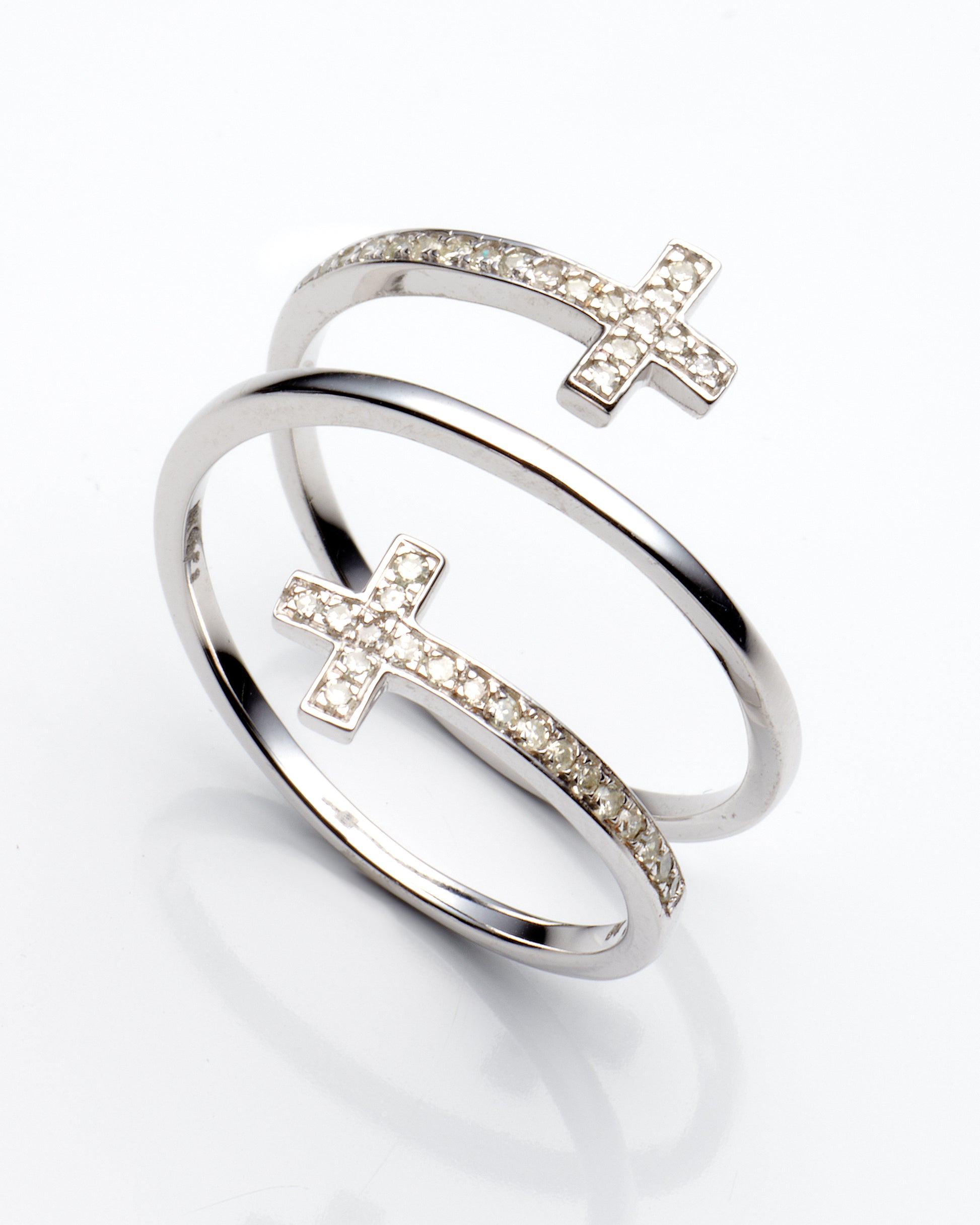0.15Ctw 10K White Gold Lds Diamond Engagement Ring Size 7 1.4Dwt