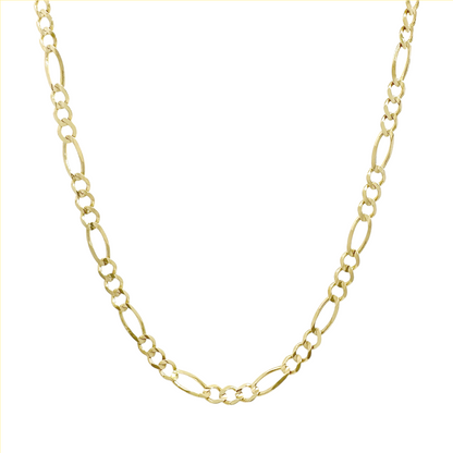 14K Yellow Gold Figaro Link Chain 3.5Mm 24In 5.9Dwt