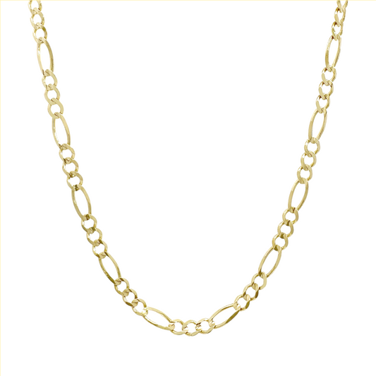 14K Yellow Gold Figaro Link Chain 3.5Mm 24In 5.9Dwt