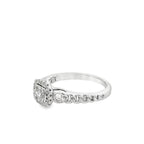 0.20Ctw 14K White Gold Diamond Fashion Ring Size 7 2.1Dwt