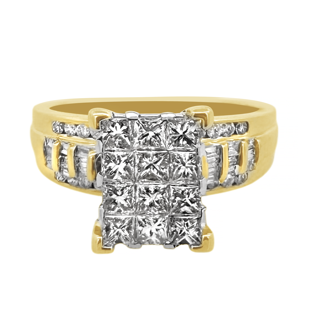 1.15Ctw 10K Yellow Gold Diamond Engagement Ring Size 7 2.9Dwt