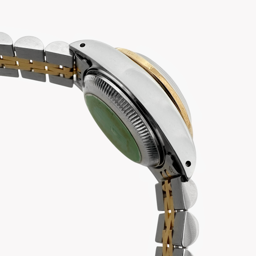 Pre-Owned 1987 Rolex Lds Datejust 26Mm Yellow Gold Steel White Diamond Dial & Diamond Bezel 69173